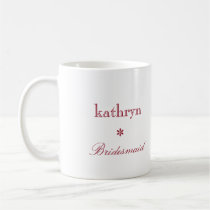 Custom photo red argyle preppy bridesmaid coffee mugs