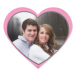 Custom Photo Wedding Couples Heart Sticker