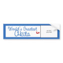 Custom Photo! Worlds Greatest Akita bumper stickers