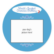 Custom Photo! Worlds Greatest American Brittany Stickers