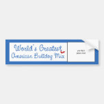 Custom Photo! Worlds Greatest American Bulldog Mix Bumper Sticker