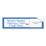 Custom Photo! Worlds Greatest American Cream Draug Bumper Sticker