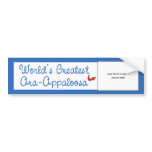 Custom Photo! Worlds Greatest Ara-Appaloosa bumper stickers