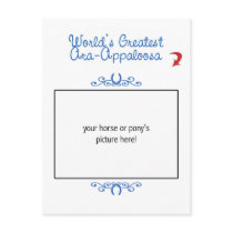 Custom Photo! Worlds Greatest Ara-Appaloosa Postcard