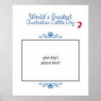 Custom Photo Worlds Greatest Australian Cattle Dog Print