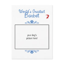 Custom Photo! Worlds Greatest Barbet Post Card