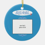 Custom Photo! Worlds Greatest Belgian Malinois Christmas Tree Ornament