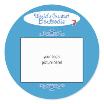 Custom Photo! Worlds Greatest Bordoodle Sticker