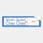 Custom Photo! Worlds Greatest Chow Chow Bumper Stickers