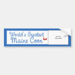 Custom Photo! Worlds Greatest Maine Coon Bumper Sticker