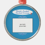Custom Photo! Worlds Greatest Standard Schnauzer Christmas Ornament