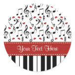 Custom Piano Music Notes Stickers