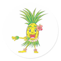 Custom Pineapple Hula Dancer Dancing