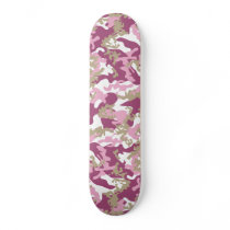 Custom Pink Camo Skateboard