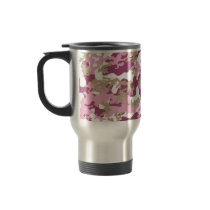 Custom Pink Camo Stainless Steel Travel Mug