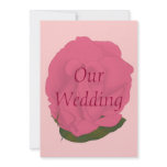 Custom Pink Rose Wedding Invitations