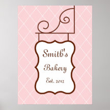 Custom Pink Shop Sign Print