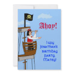 Custom Pirate Birthday Party Invitations Ship