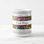 Custom Positive Affirmation Abstract Art Coffee Mugs