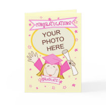 Custom Preschool / Kindergarten Girl Graduation Card