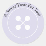Custom |  Purple Button Baby Shower Favour Sticker