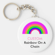 CUSTOM Rainbow On A Chain Keychains