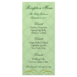 Custom Reception Menus - Green rack cards