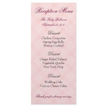 Custom Reception Menus - Petal Pink rack cards