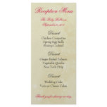 Custom Reception Menus - Red rack cards