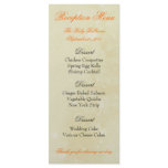 Custom Reception Menus - Sunny Yellow rack cards