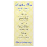 Custom Reception Menus - Yellow rack cards