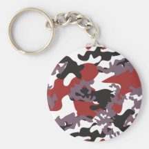 Custom Red Camo Keychain