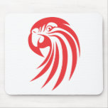 Custom Red Macaw Logo mousepads