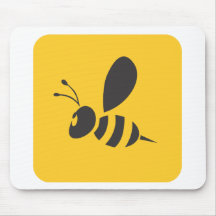 Custom Shirts :  Elegant Bee Icon Shirts Mousemat