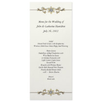 Custom Skinny Wedding Table Menu