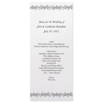 Custom Skinny Wedding Table Menu