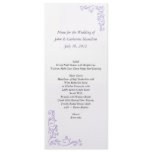 Custom Skinny Wedding Table Menu invitations