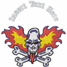 Custom Skull Embroidered Shirt