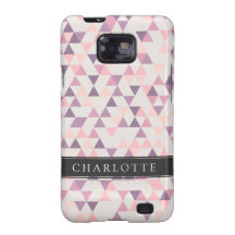 Custom Soft Pink Triangles Samsung Galaxy S Case