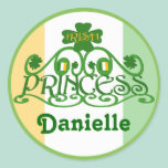 Custom St. Patrick's Irish Princess Tiara Stickers stickers