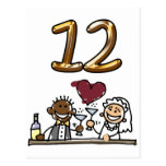 Custom Table Number 12 Postcards
