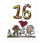 Custom Table Number 16 Postcards