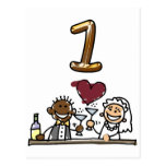 Custom Table Number 1 Postcards