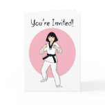 Custom Tae Kwon Do Princess Party Invitations cards