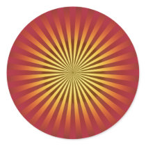 Custom Template: Gradient Radial Lines Round Sticker