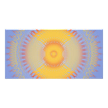 Custom Template: Orange & Yellow Radial Design Custom Photo Card