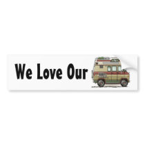 Custom Van Camper RV Bumper Sticker