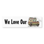 Custom Van Camper RV Bumper Sticker bumper stickers