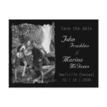 Custom Vertical Frame :Save the Date Torn Edges Post Cards