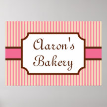 Custom Vintage Style Bakery Sign Art Print
